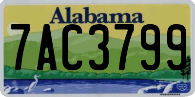 AL license plate 7AC3799