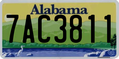 AL license plate 7AC3811