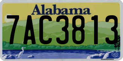 AL license plate 7AC3813