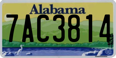 AL license plate 7AC3814