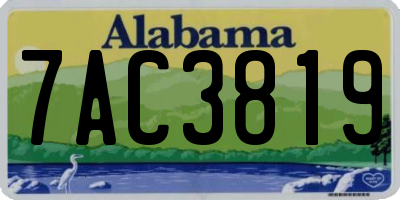 AL license plate 7AC3819