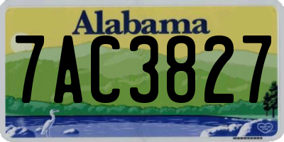 AL license plate 7AC3827