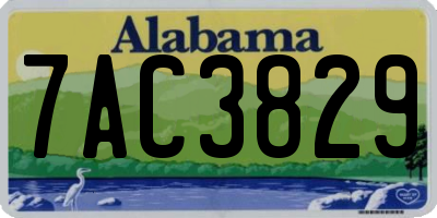 AL license plate 7AC3829