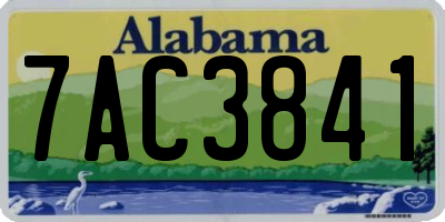 AL license plate 7AC3841