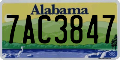 AL license plate 7AC3847