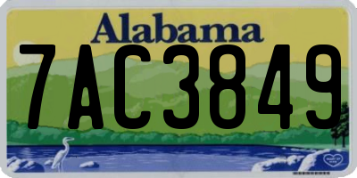 AL license plate 7AC3849