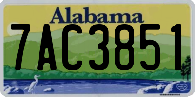 AL license plate 7AC3851
