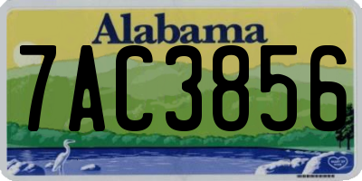 AL license plate 7AC3856