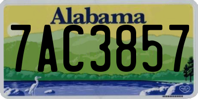 AL license plate 7AC3857
