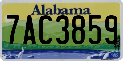 AL license plate 7AC3859