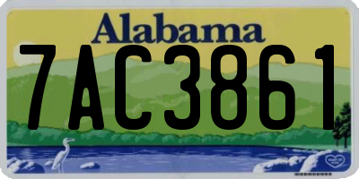 AL license plate 7AC3861