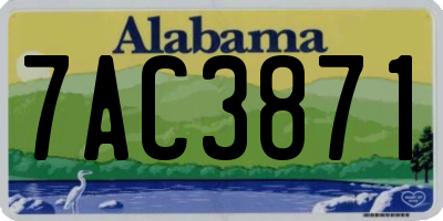 AL license plate 7AC3871