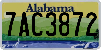 AL license plate 7AC3872