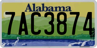 AL license plate 7AC3874