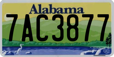 AL license plate 7AC3877