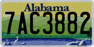 AL license plate 7AC3882