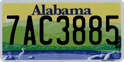 AL license plate 7AC3885
