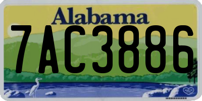 AL license plate 7AC3886