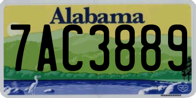 AL license plate 7AC3889