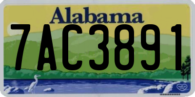 AL license plate 7AC3891