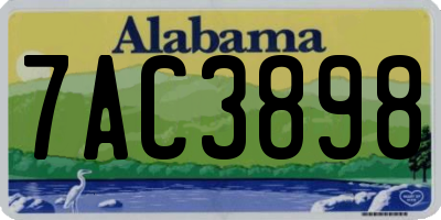 AL license plate 7AC3898