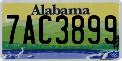 AL license plate 7AC3899