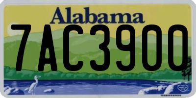 AL license plate 7AC3900
