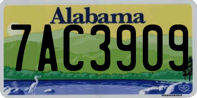 AL license plate 7AC3909