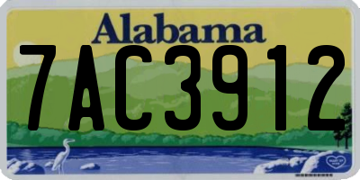 AL license plate 7AC3912