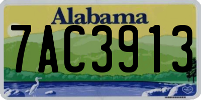 AL license plate 7AC3913