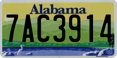 AL license plate 7AC3914