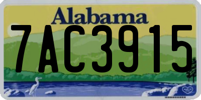 AL license plate 7AC3915