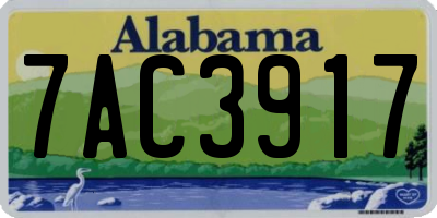AL license plate 7AC3917