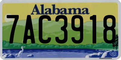 AL license plate 7AC3918