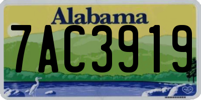 AL license plate 7AC3919