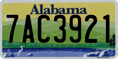 AL license plate 7AC3921