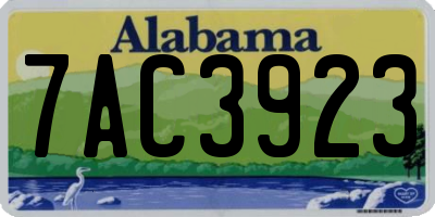 AL license plate 7AC3923
