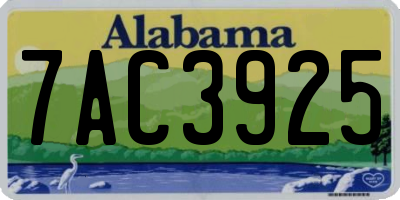AL license plate 7AC3925