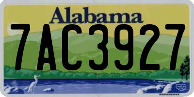 AL license plate 7AC3927