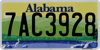 AL license plate 7AC3928