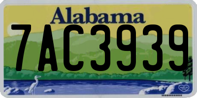AL license plate 7AC3939