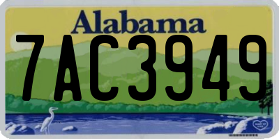 AL license plate 7AC3949
