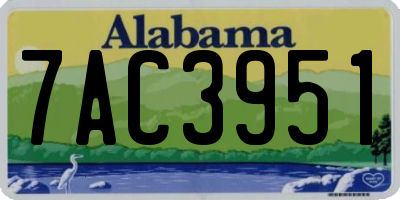 AL license plate 7AC3951