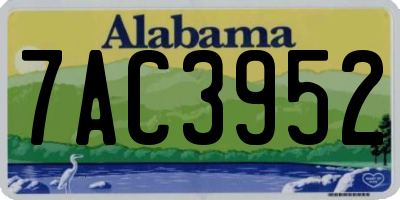 AL license plate 7AC3952