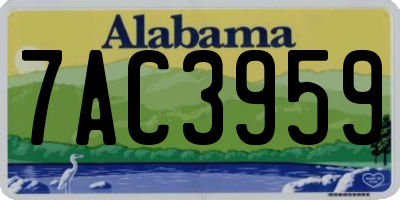 AL license plate 7AC3959