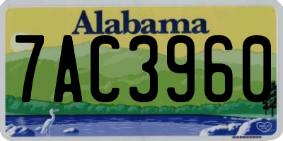 AL license plate 7AC3960