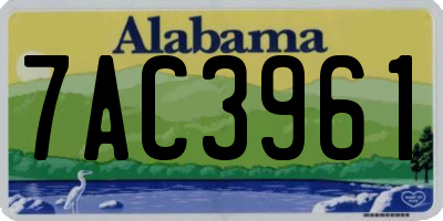AL license plate 7AC3961