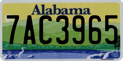AL license plate 7AC3965