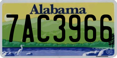 AL license plate 7AC3966