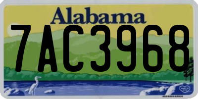 AL license plate 7AC3968
